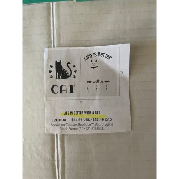 Life Is Better With A Cat Chalk Couture 12x18 Transfer - Picture 4 of 6